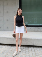 Crewneck Lace Cotton Tank Top