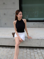 Crewneck Lace Cotton Tank Top
