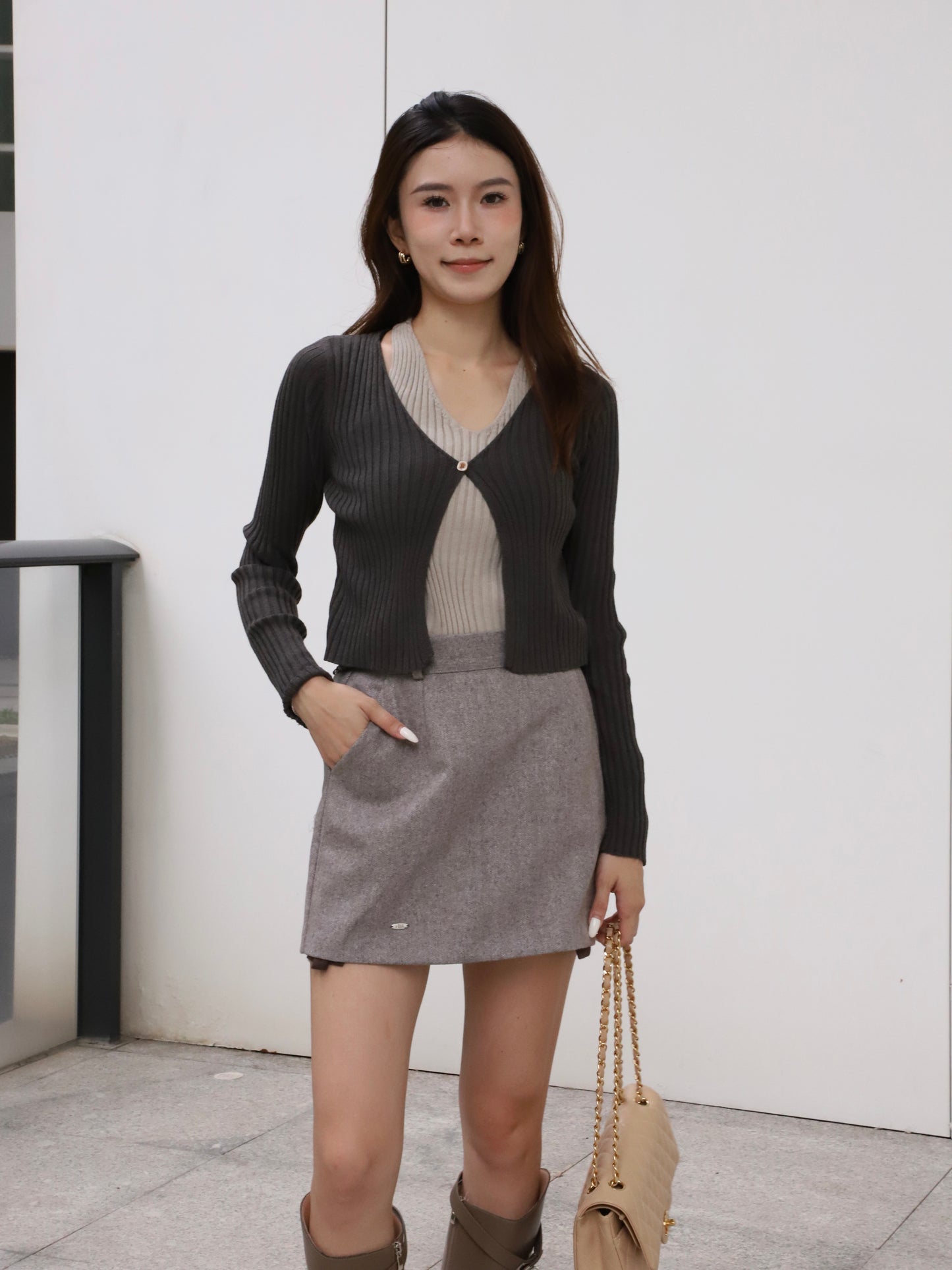 Cross Mix Knitted Cardigan