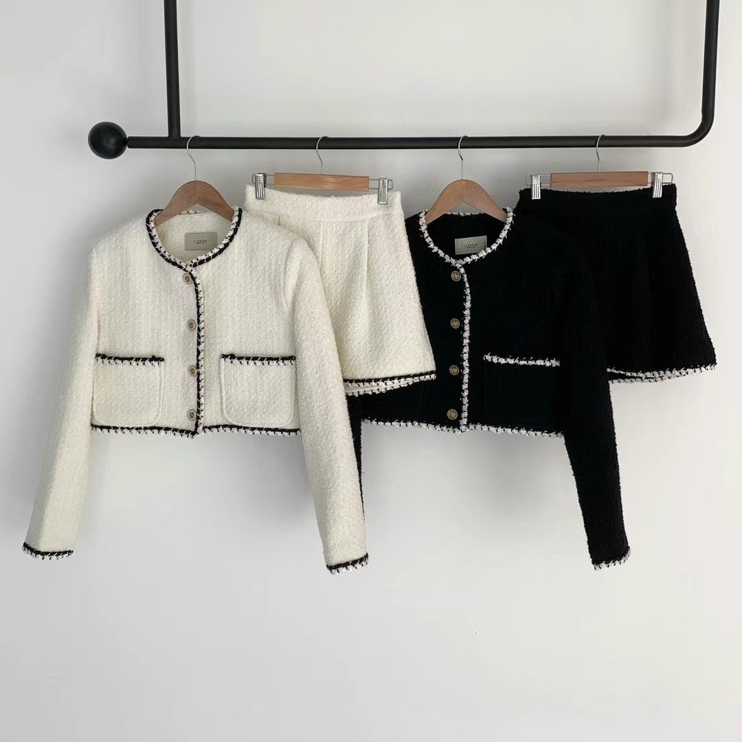 Tweed Jacket & Shorts Set