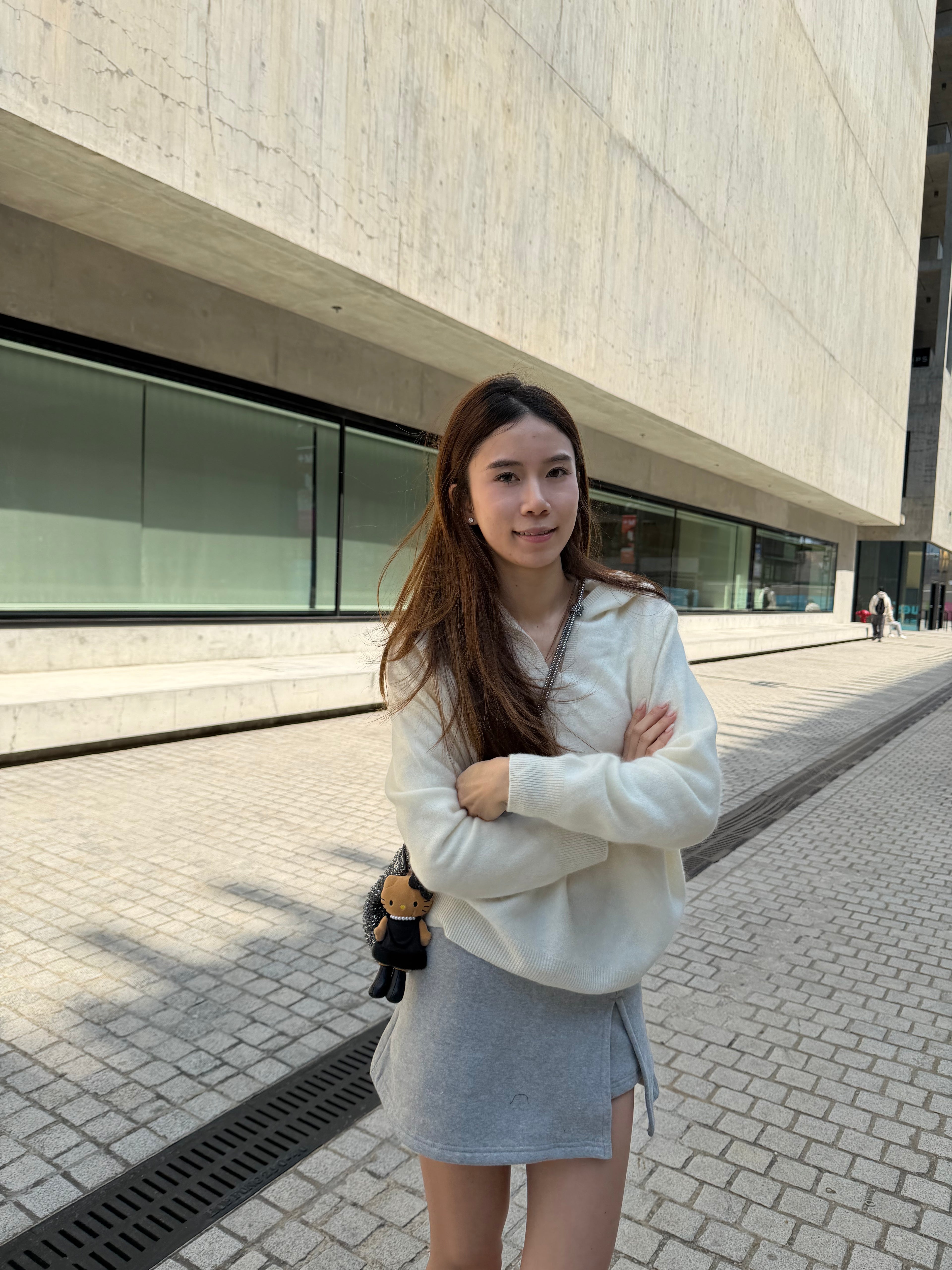 Wool Hoodie V neck Top