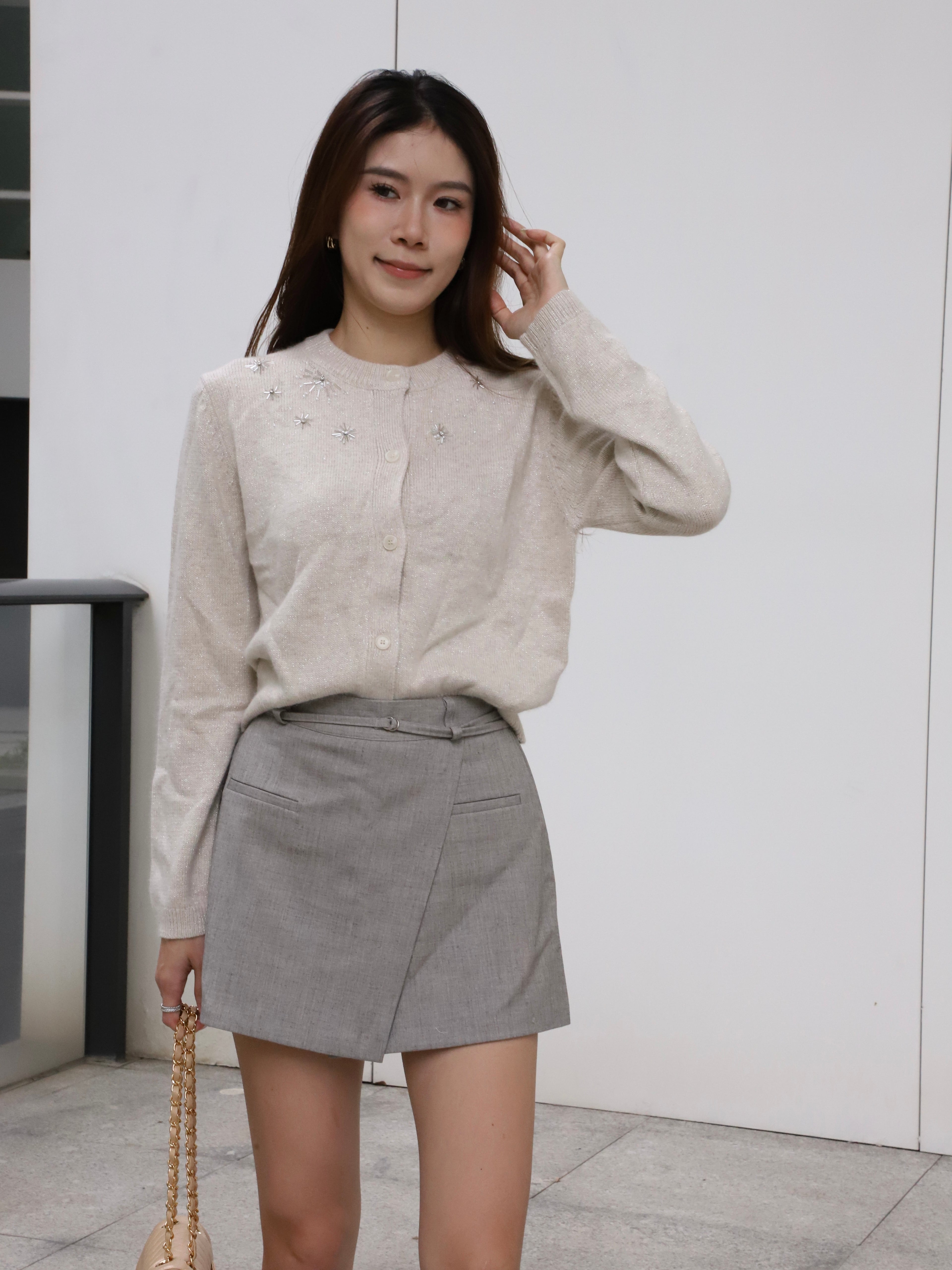 Star Attached Cashmere Cardigan