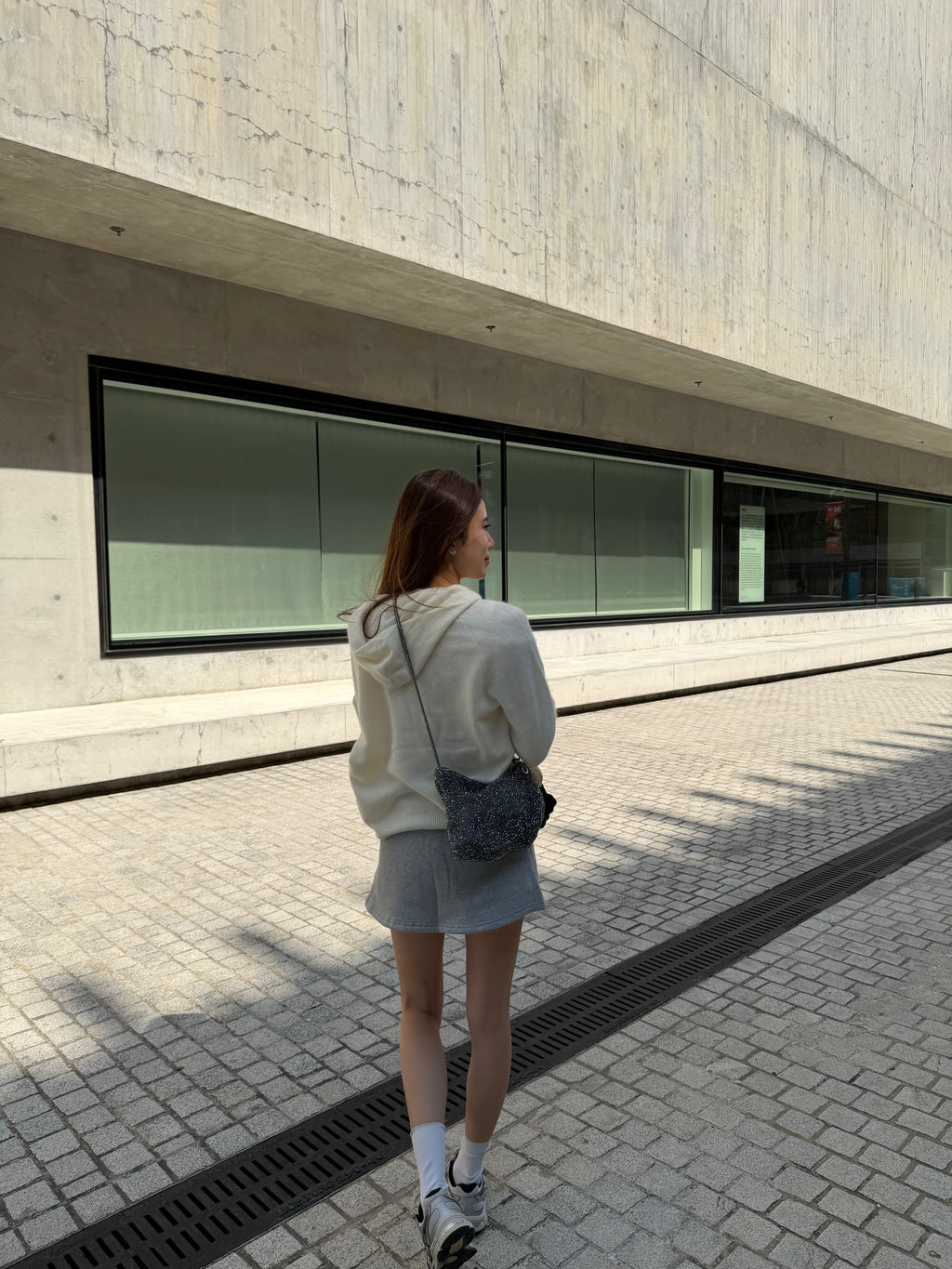 Wool Hoodie V neck Top