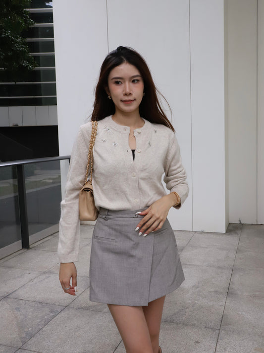 Star Attached Cashmere Cardigan