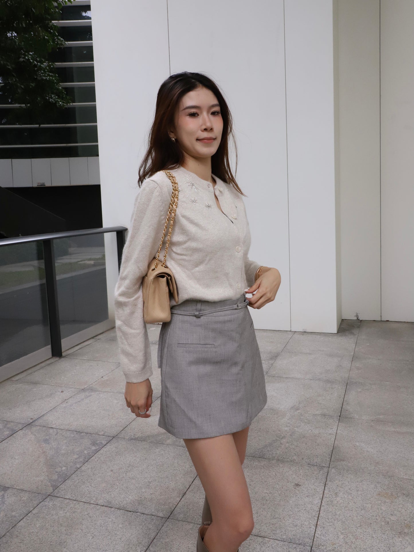 Star Attached Cashmere Cardigan