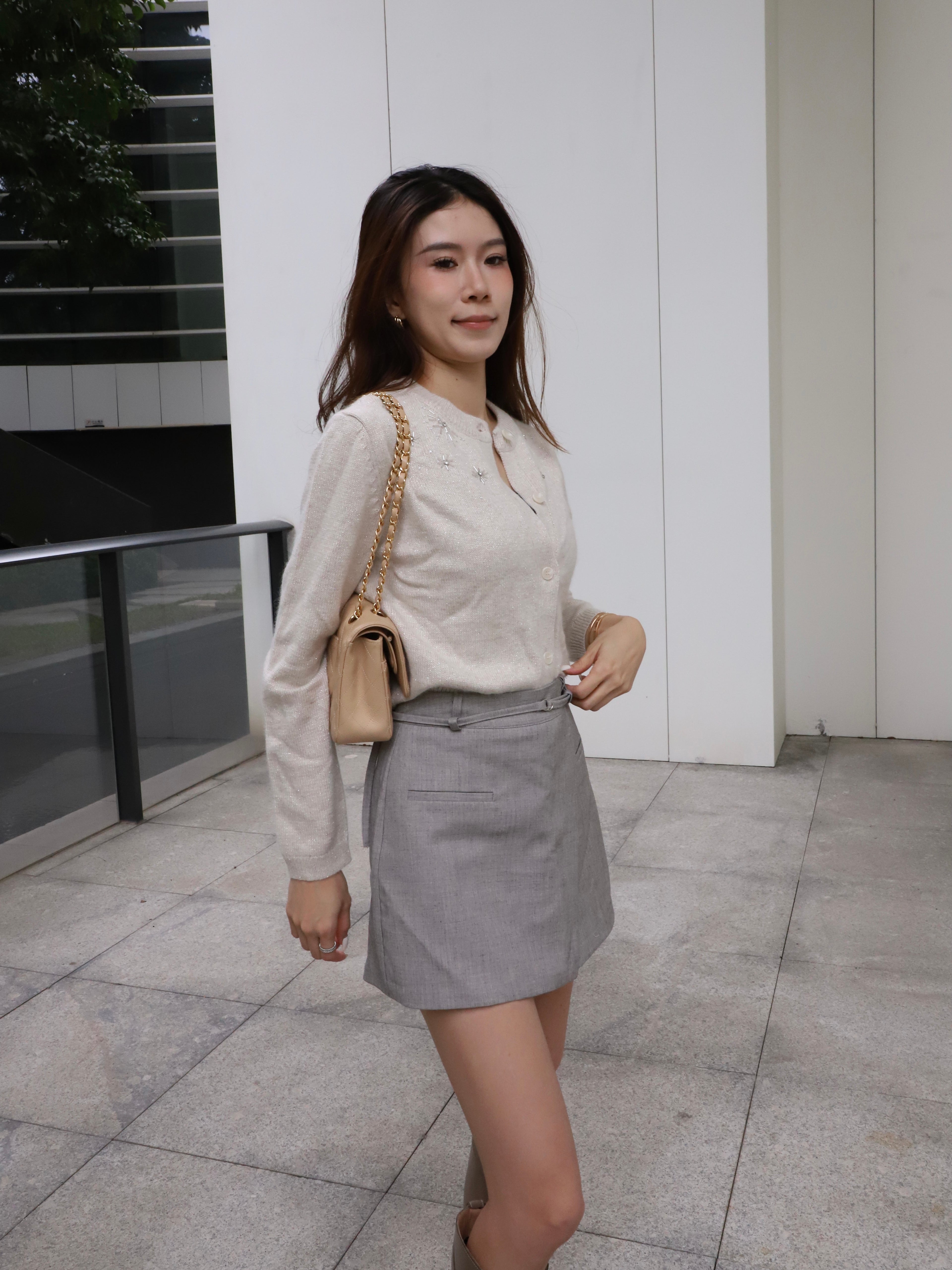 Star Attached Cashmere Cardigan