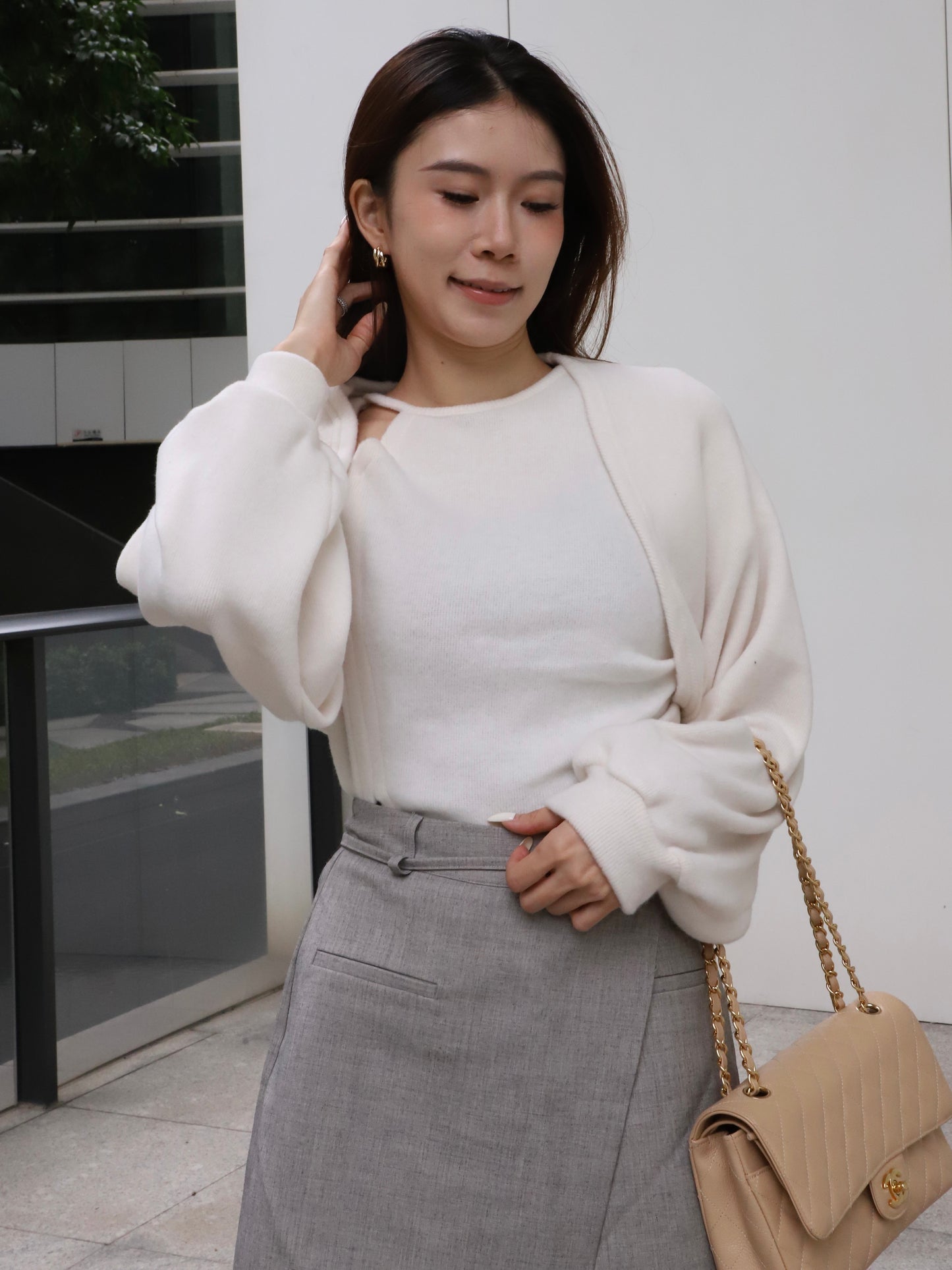 Cloudy Shorts & Cardigan Set