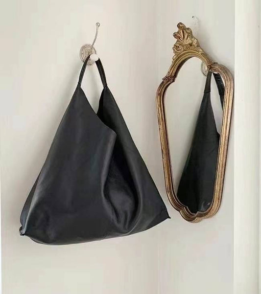 Real Leather Triangle Bag