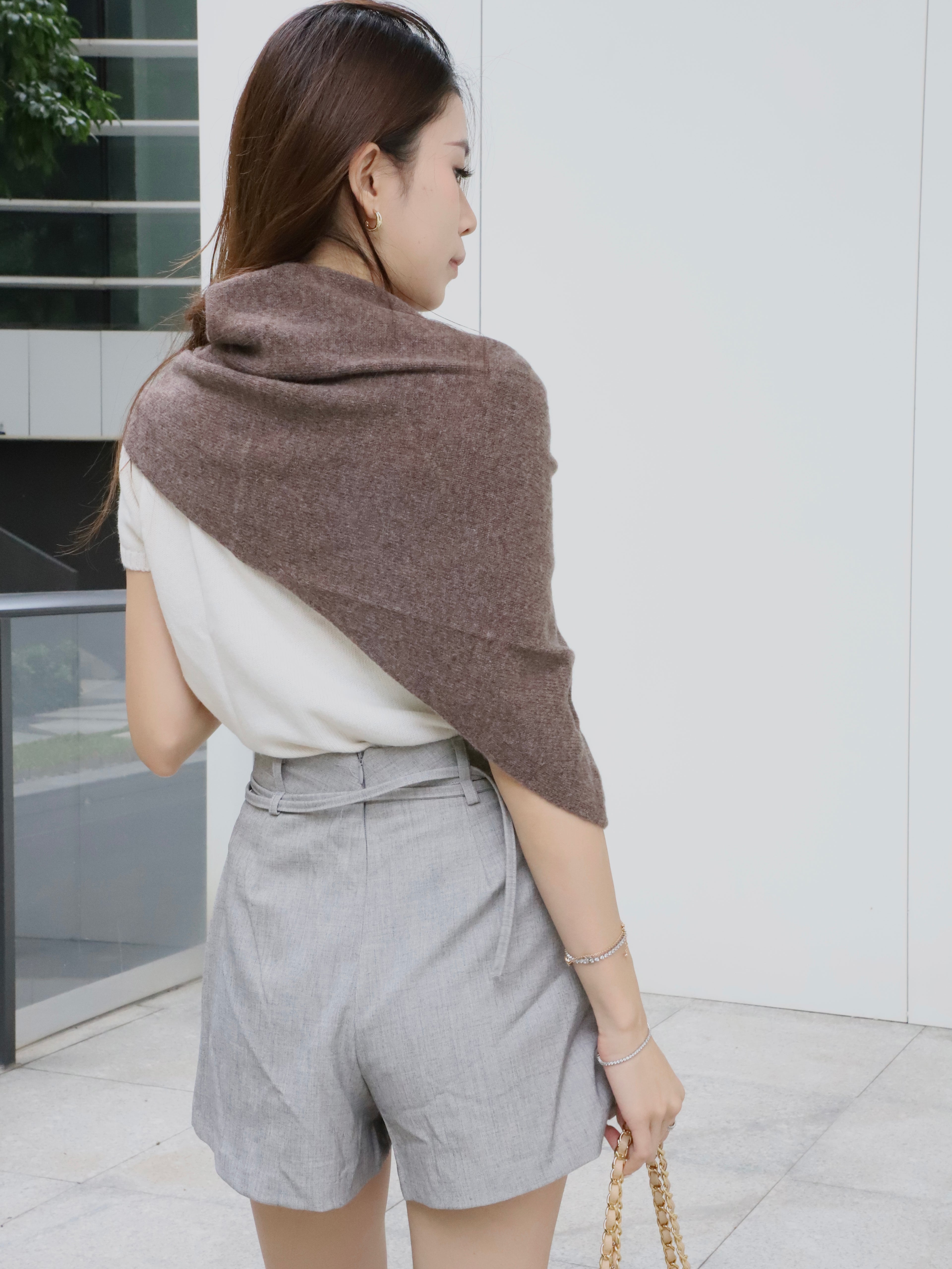 Grey Formal Skirt Shorts