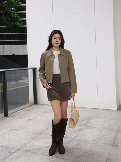 Real Leather Collar Jacket