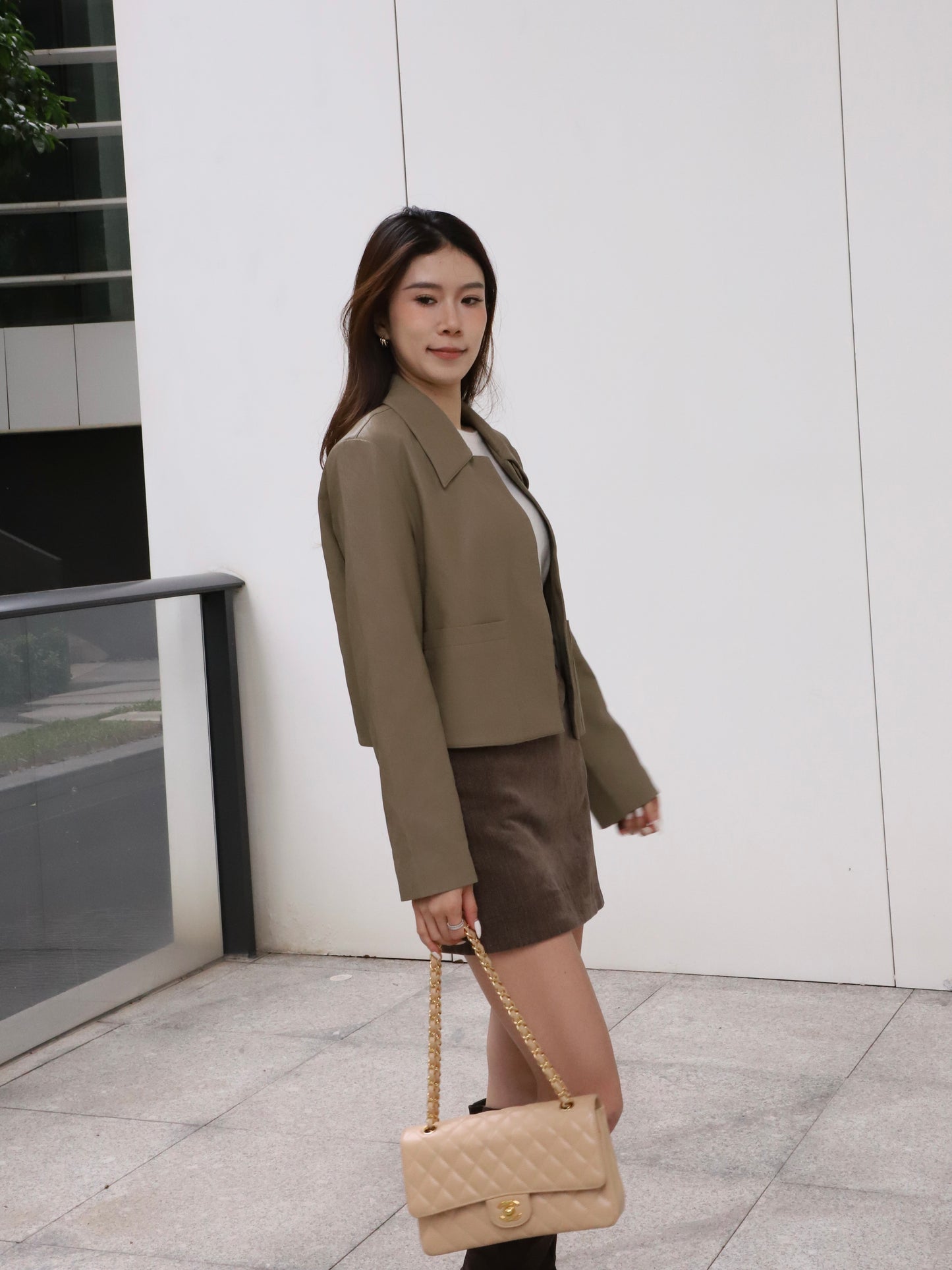 Real Leather Collar Jacket