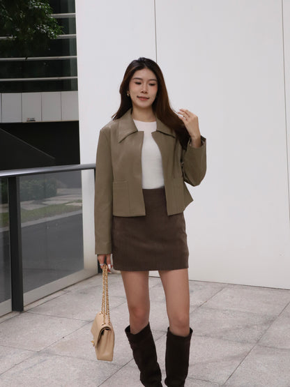 Real Leather Collar Jacket