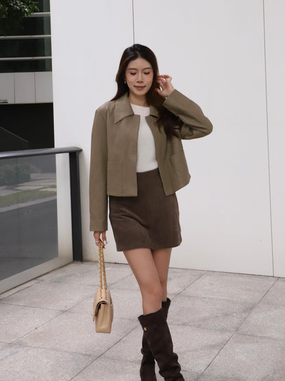 Real Leather Collar Jacket