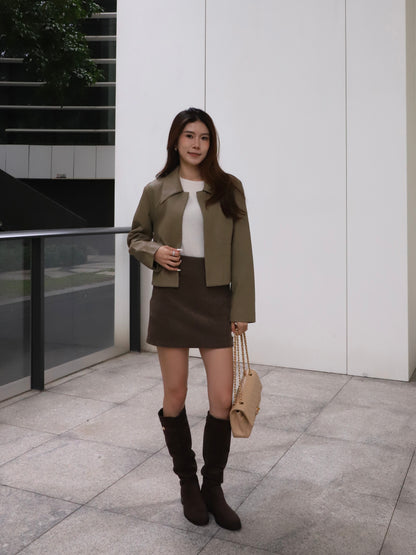 Real Leather Collar Jacket