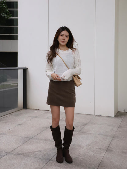 Basic Knitted Long Sleeves Top