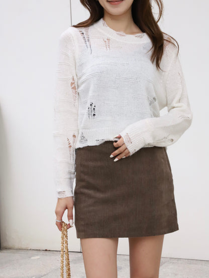 Basic Knitted Long Sleeves Top