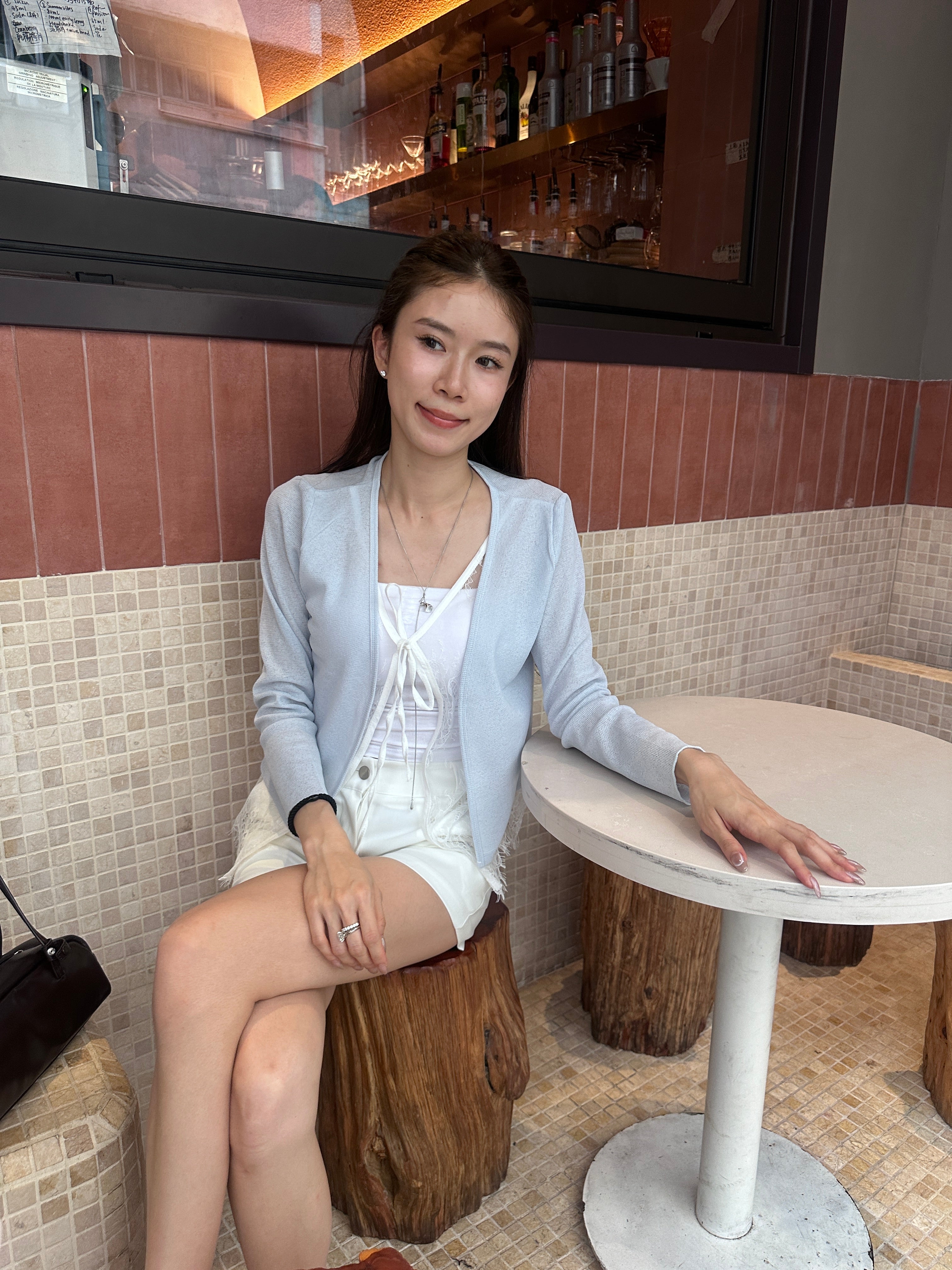 Lace Tied Inside Cardigan