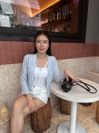 Lace Tied Inside Cardigan