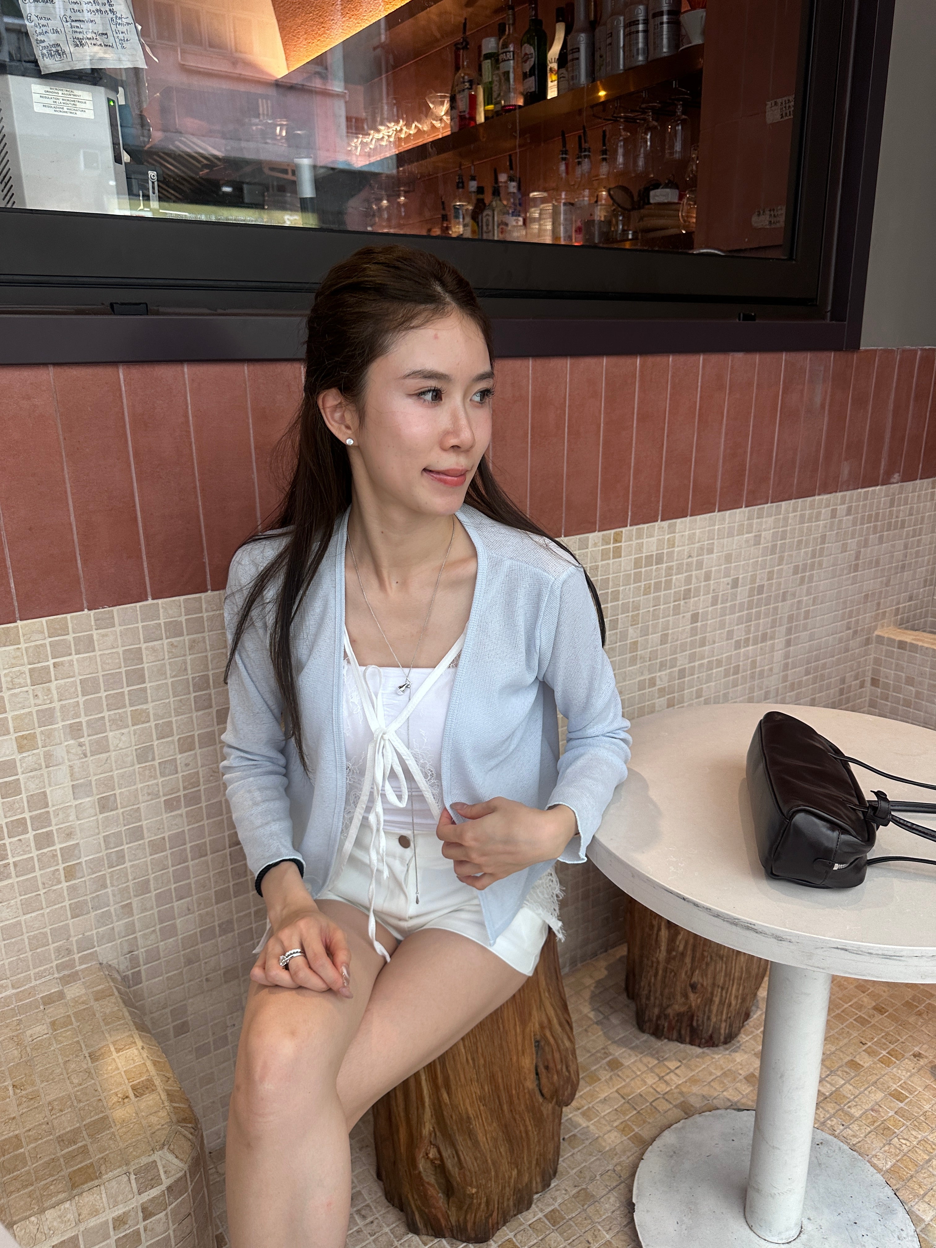 Lace Tied Inside Cardigan
