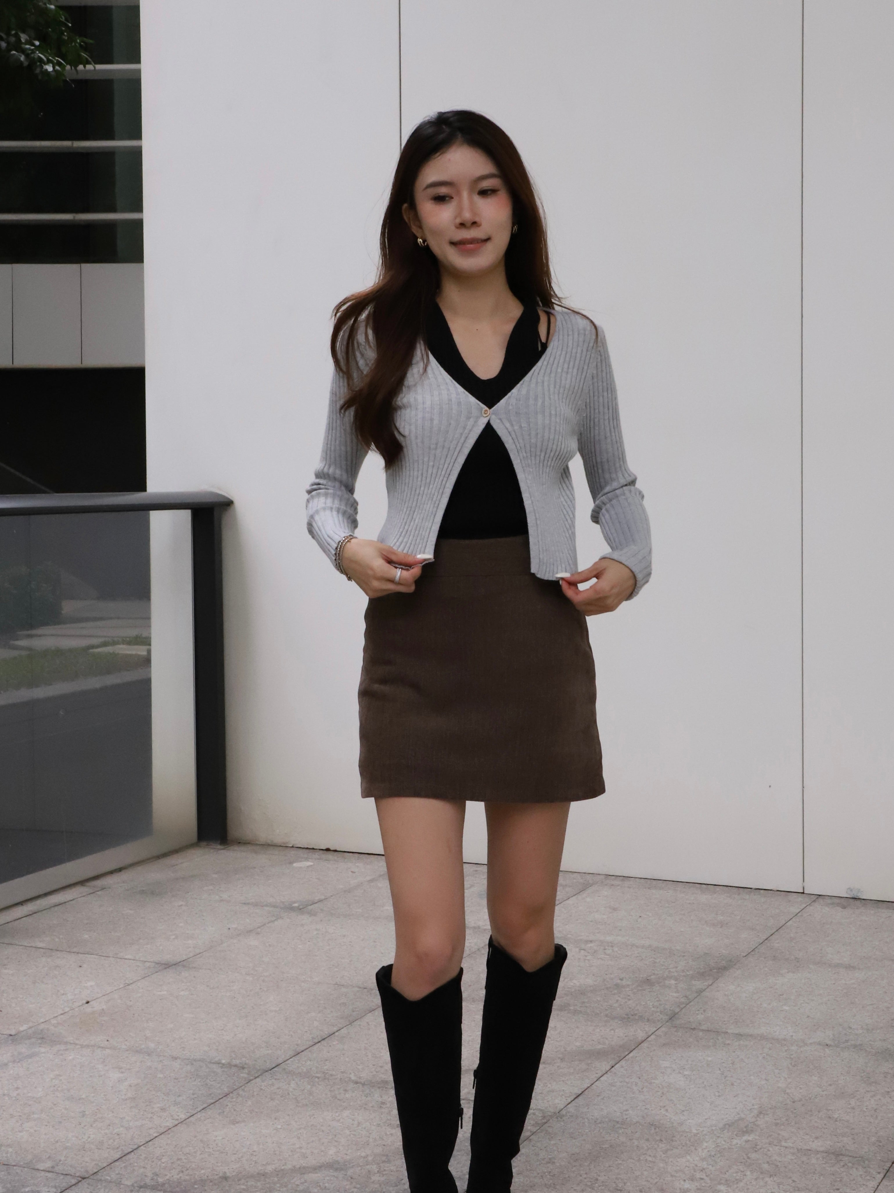 Cross Mix Knitted Cardigan