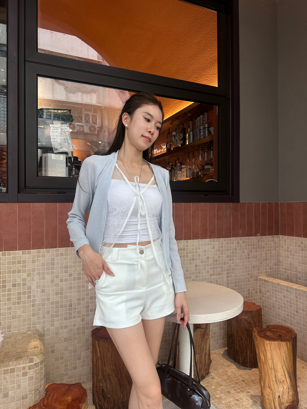 Lace Tied Inside Cardigan