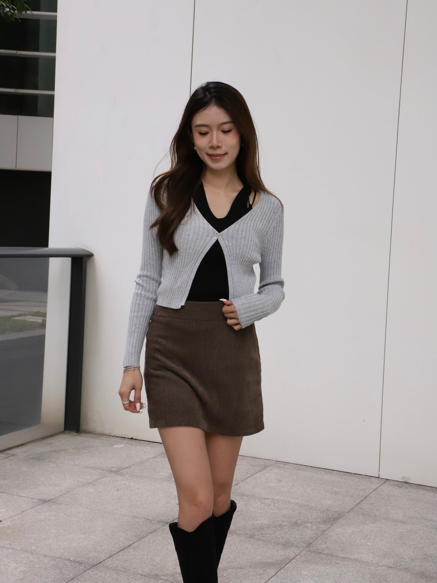 Cross Mix Knitted Cardigan