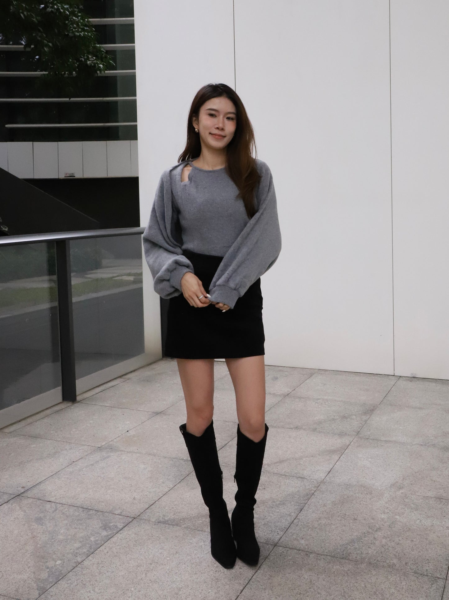 Cloudy Shorts & Cardigan Set