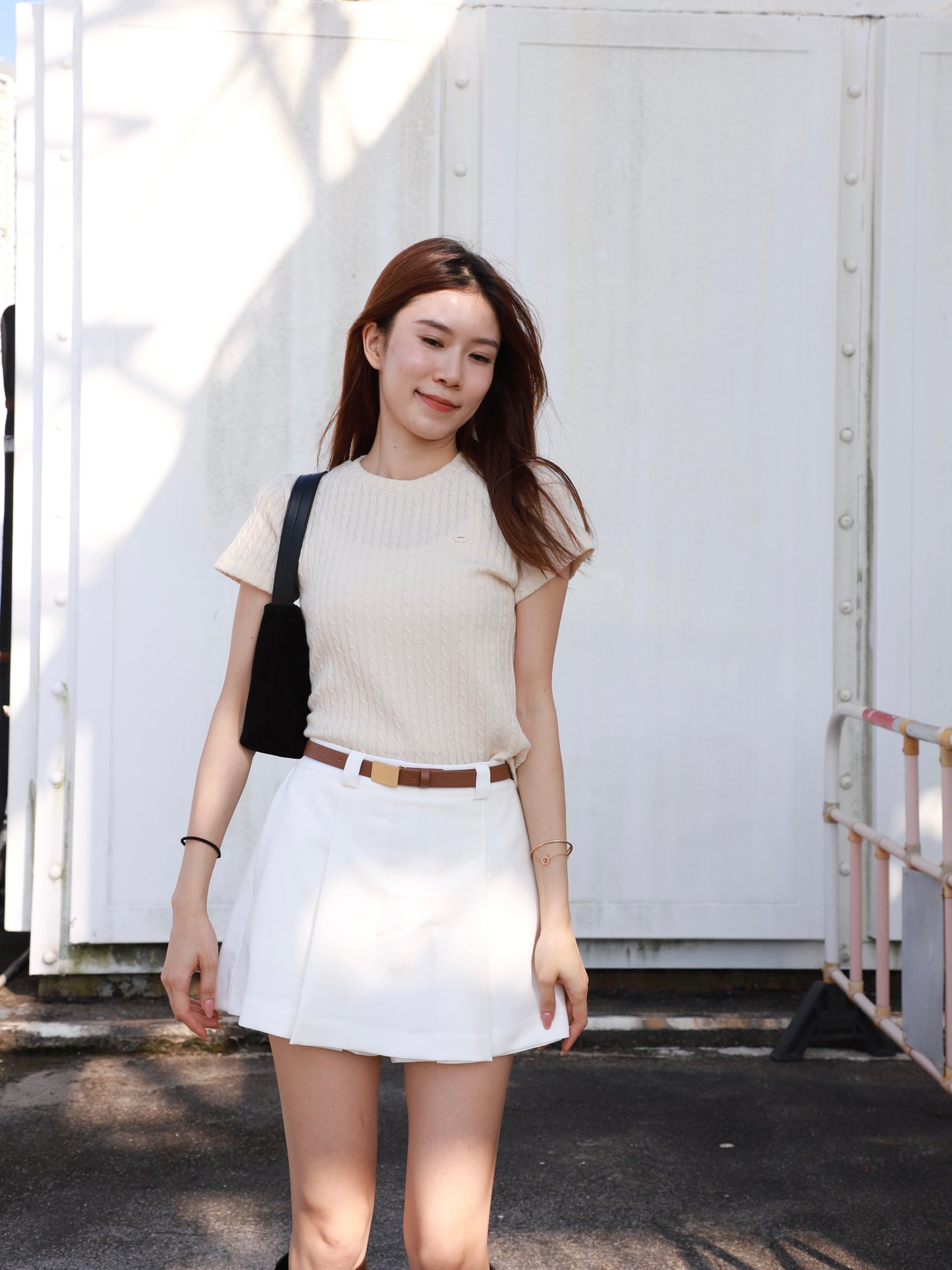 Chiffon Belt Skirt Shorts