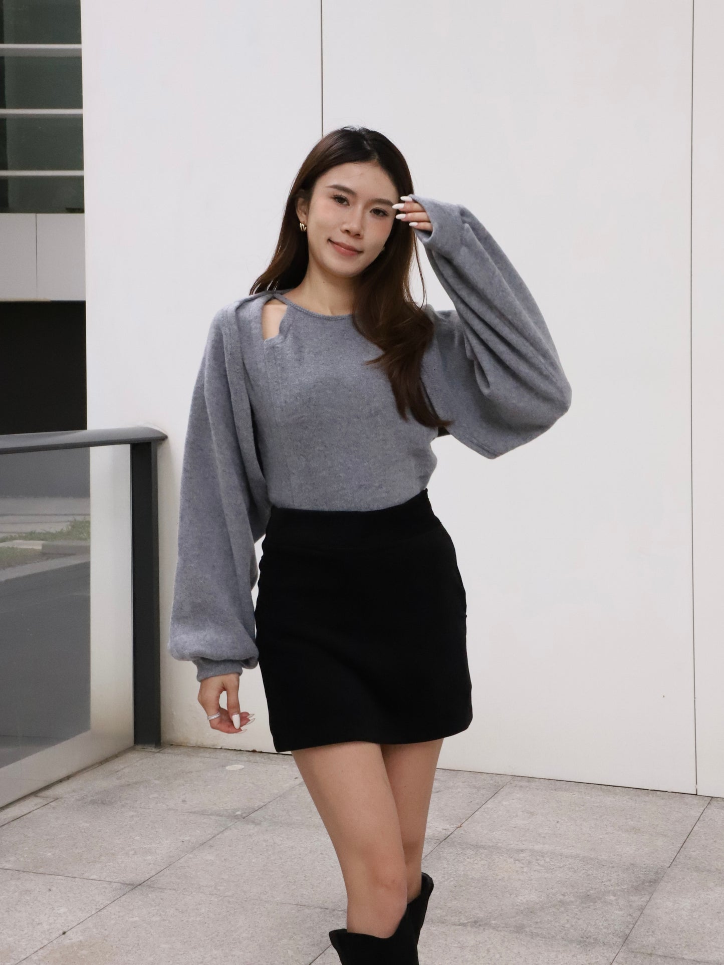 Cloudy Shorts & Cardigan Set