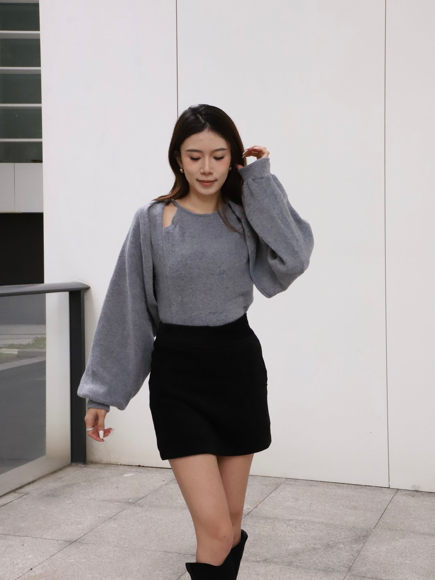 Cloudy Shorts & Cardigan Set