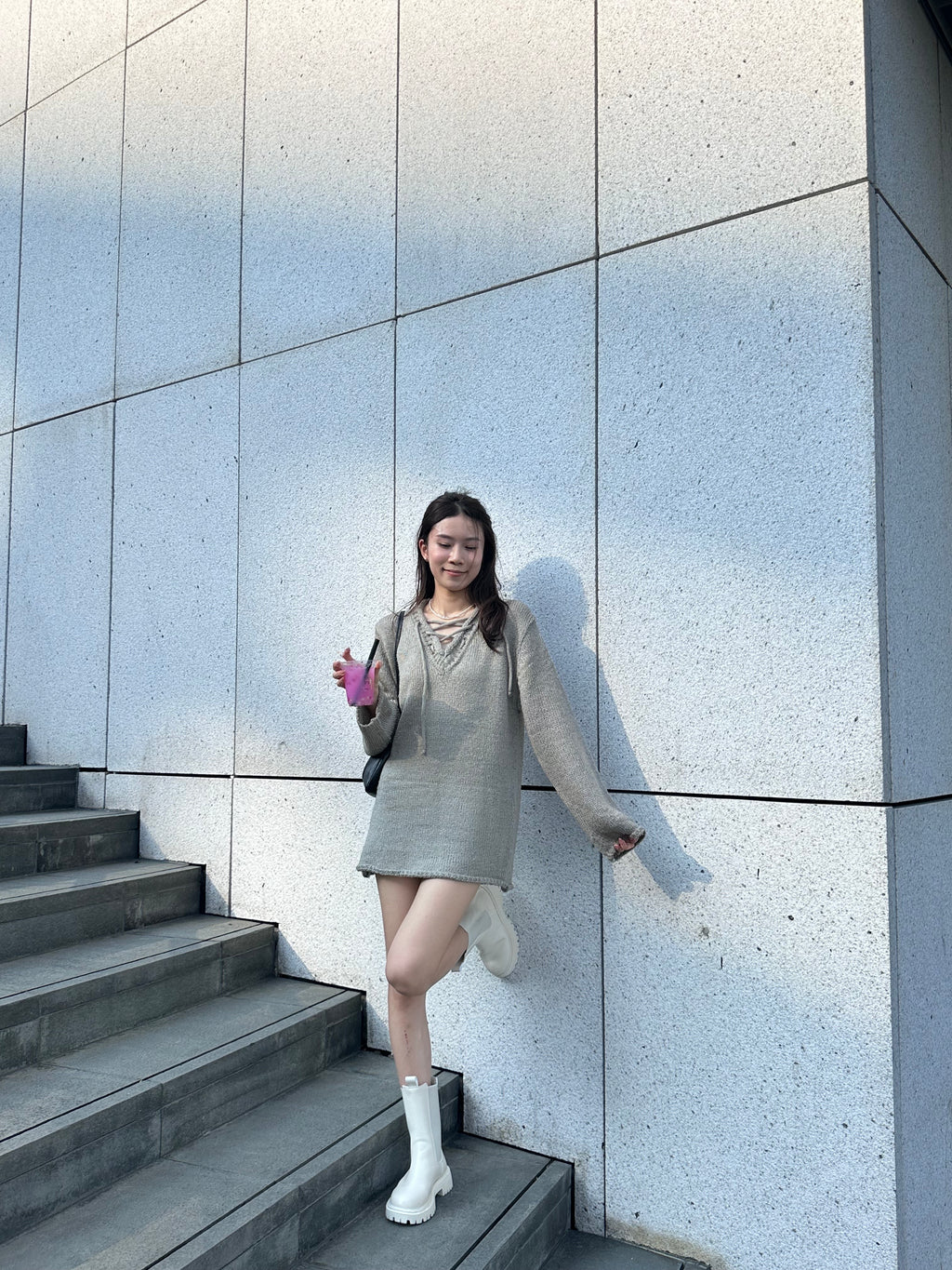 Tied on the Chest Oversize Cardigan