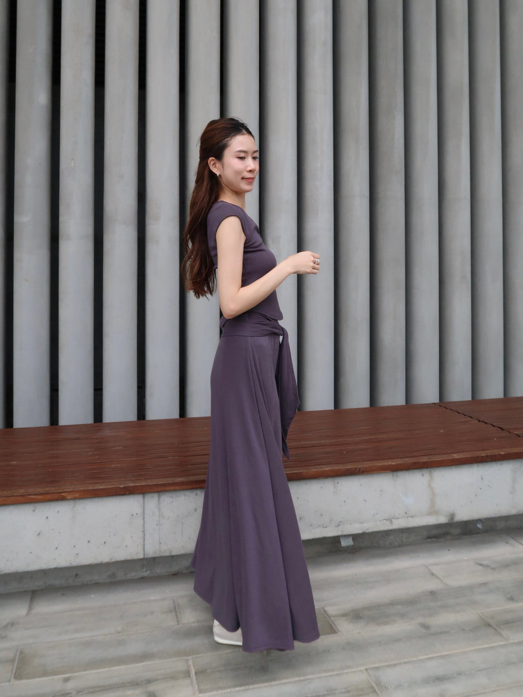 Cotton Top & Tied Skirt Set
