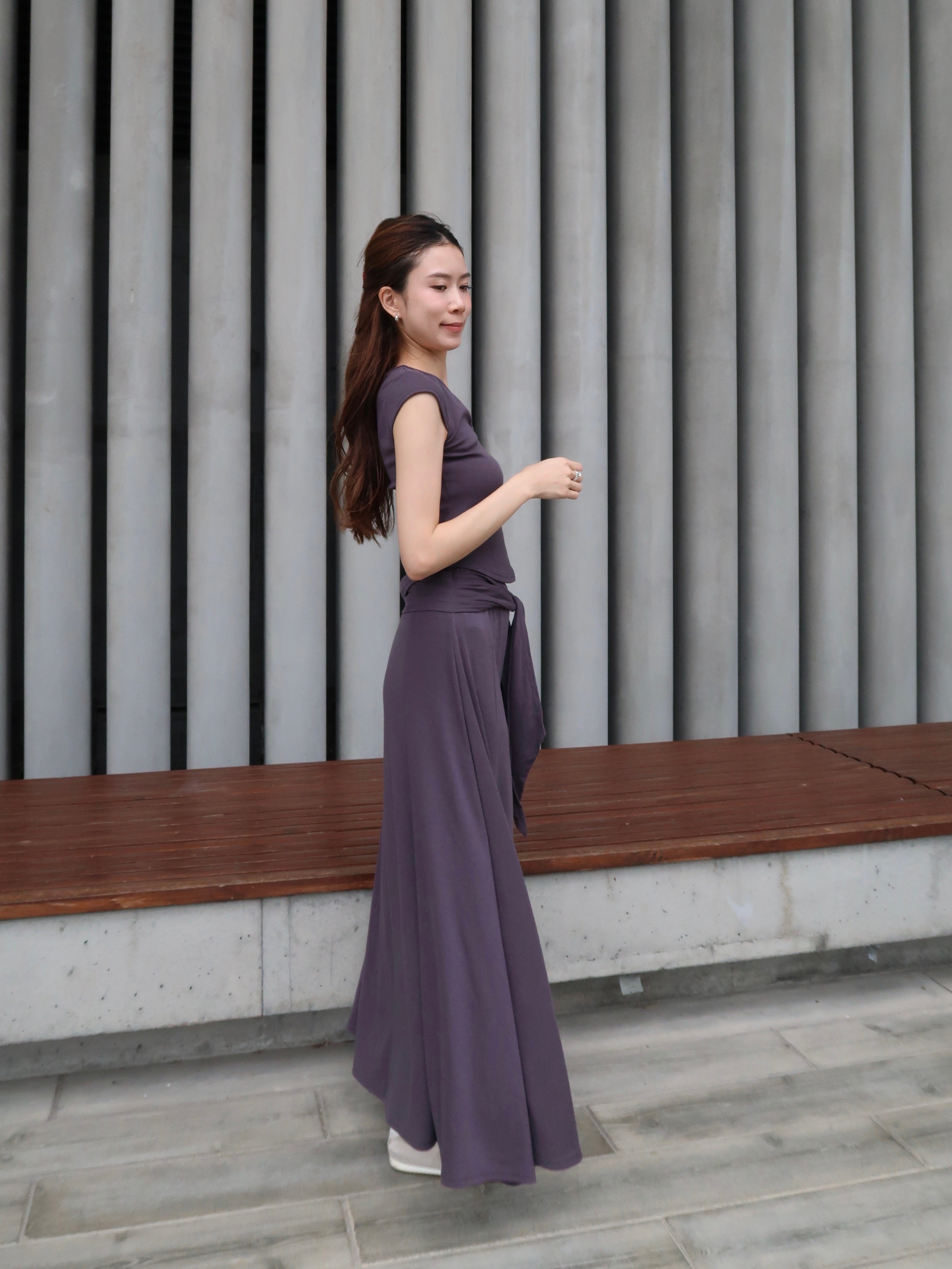 Cotton Top & Tied Skirt Set