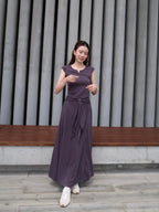 Cotton Top & Tied Skirt Set