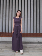 Cotton Top & Tied Skirt Set