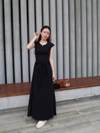 Cotton Top & Tied Skirt Set
