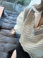 Striped Ruffles Vest