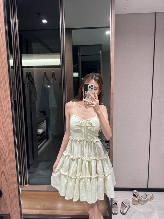 Thai Tied Shoulder Mini Dress