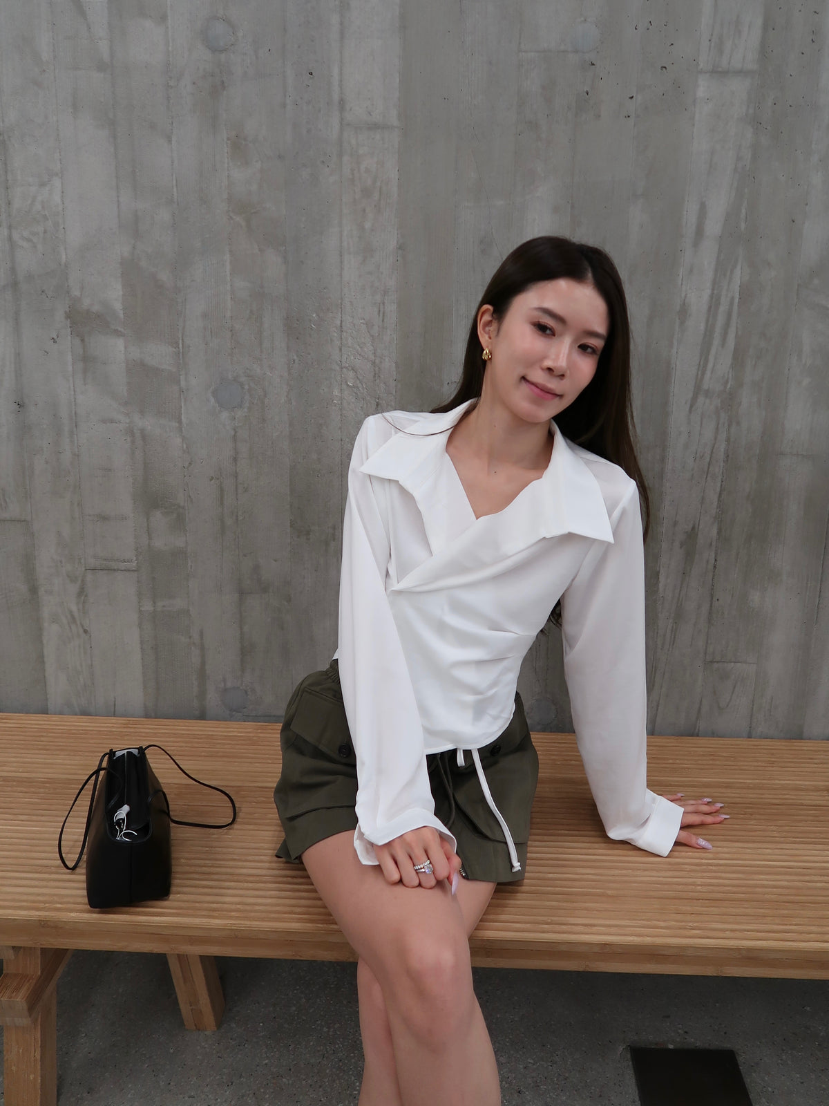 Cropped Tied Side Shirt Top