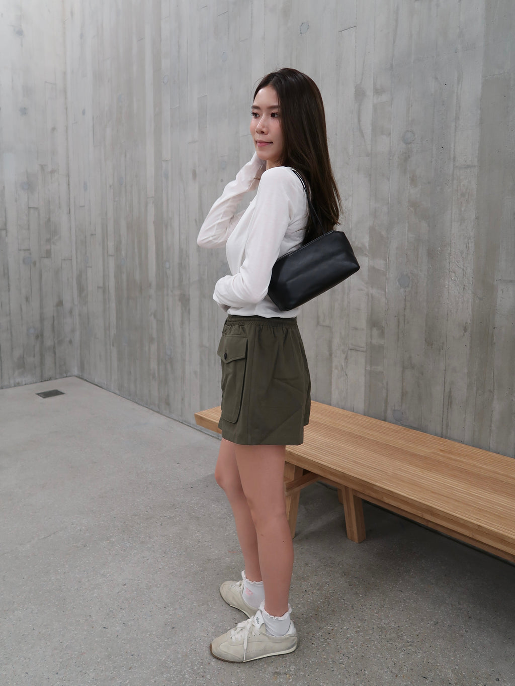 U Neck Rave Cotton Long Sleeves Top