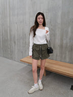 Zip Up 2 Pockets Skirt Shorts