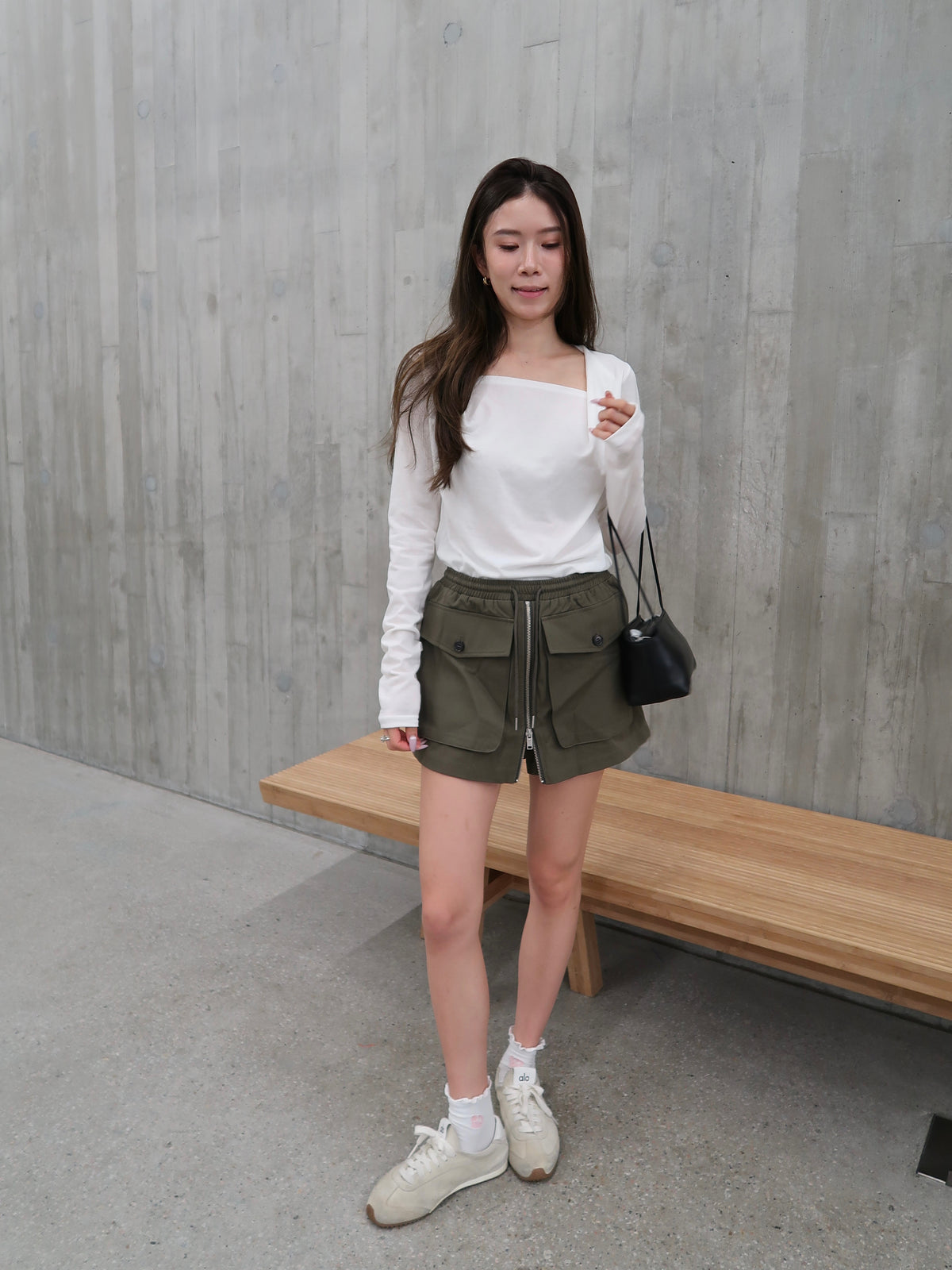 U Neck Rave Cotton Long Sleeves Top