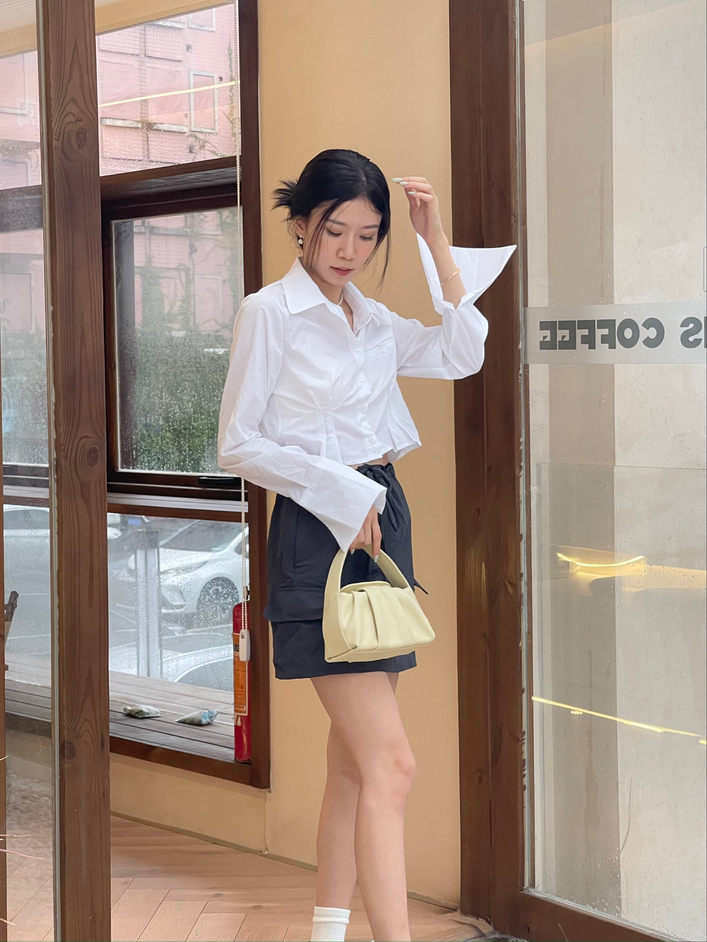 Tie Waist Cargo Skirt