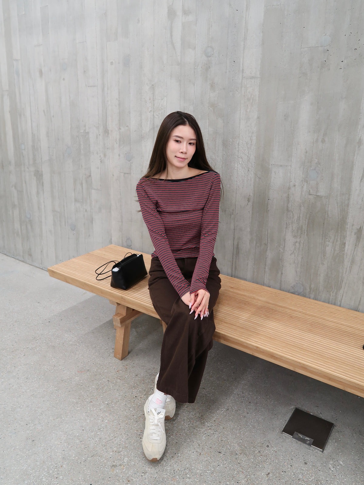 Real Leather Long Bag