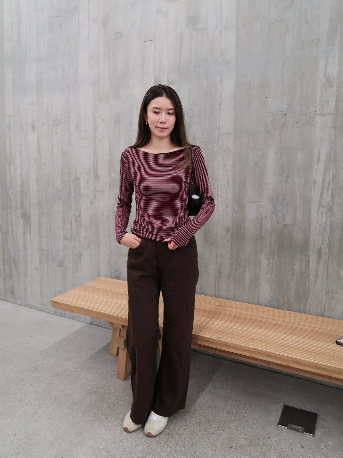 Brown Double Button Jeans