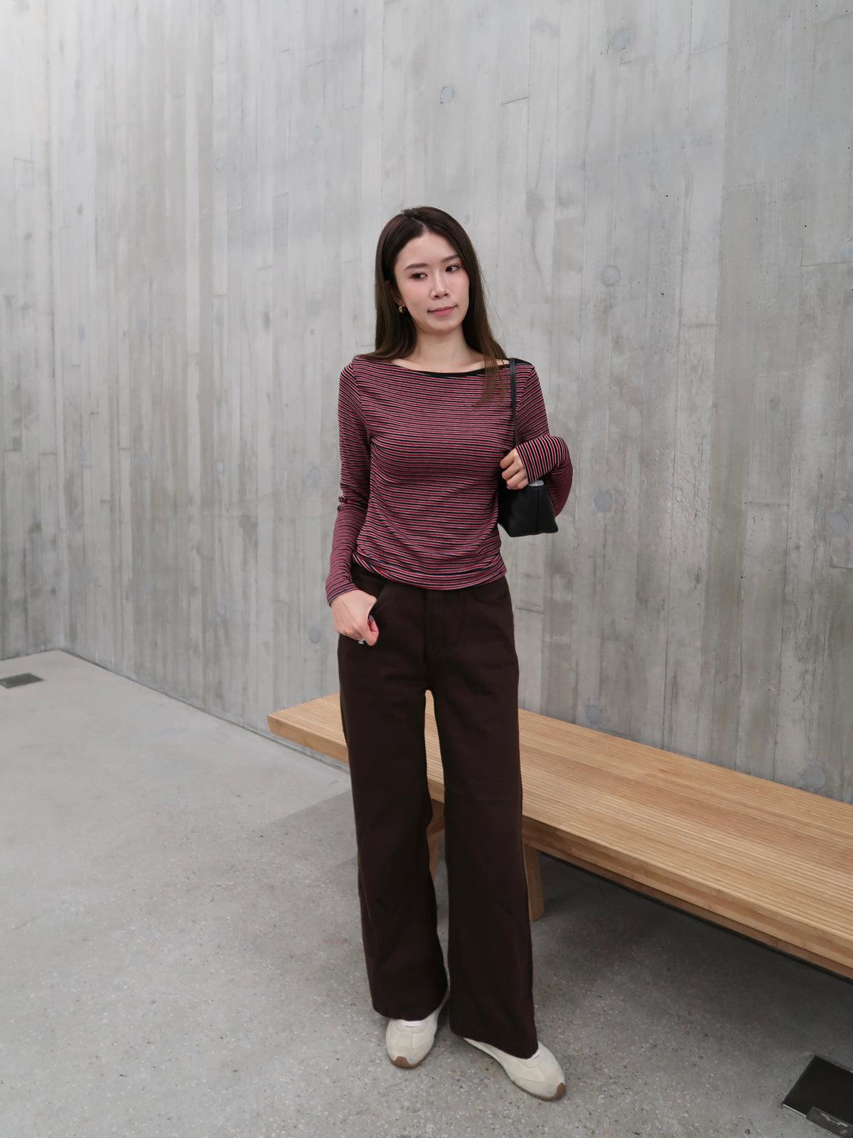 Brown Double Button Jeans