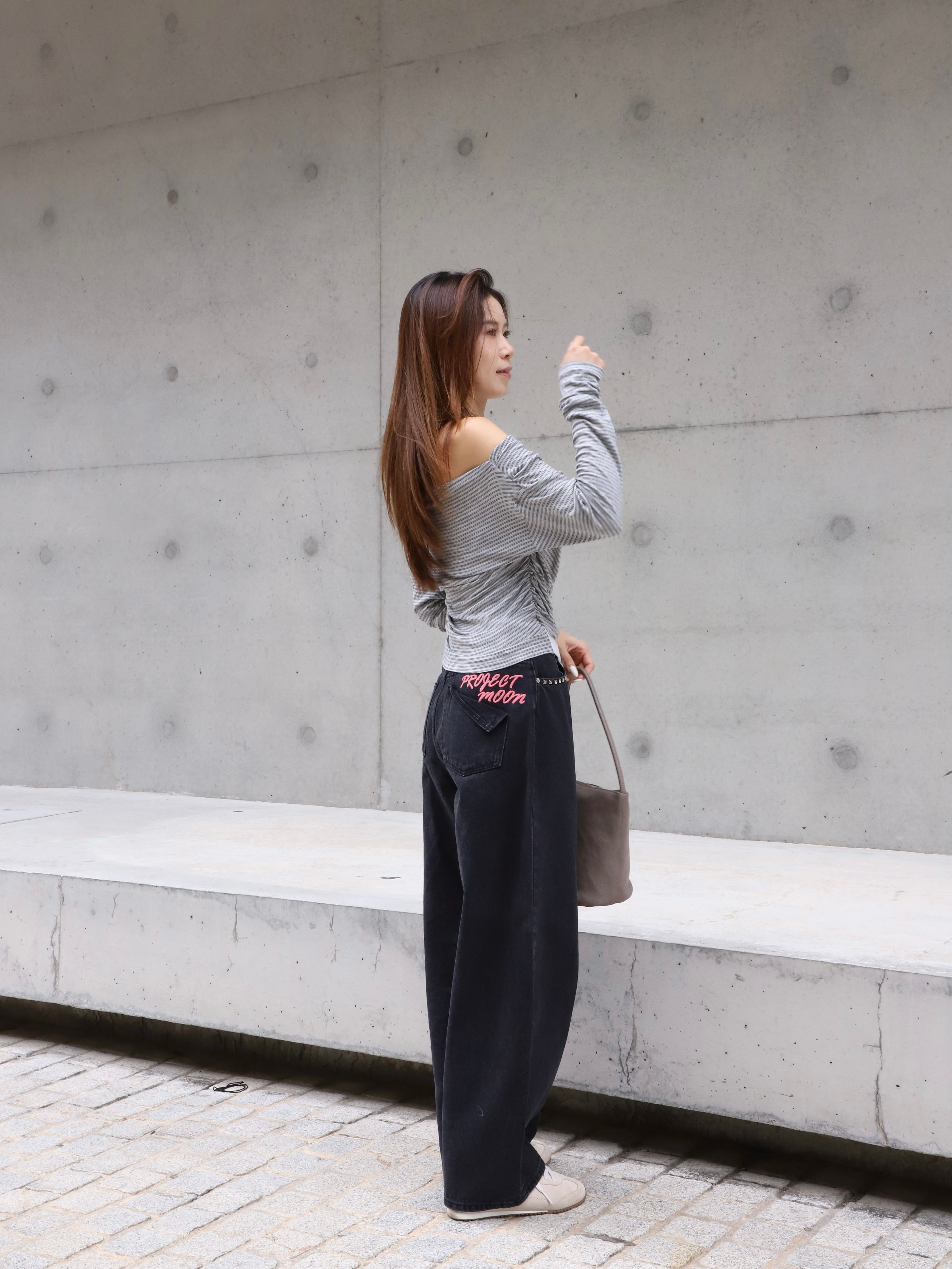 Pink Words Denim Jeans