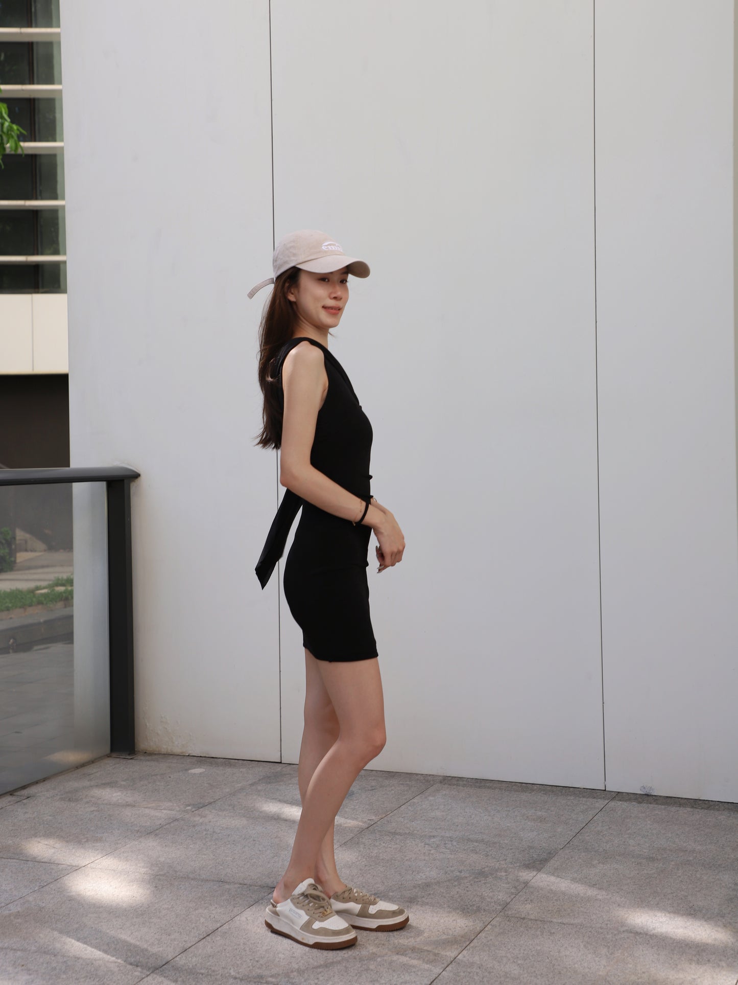 One Side Tail Mini Dress