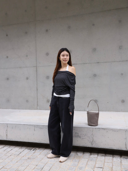 Cross Neck Striped Top