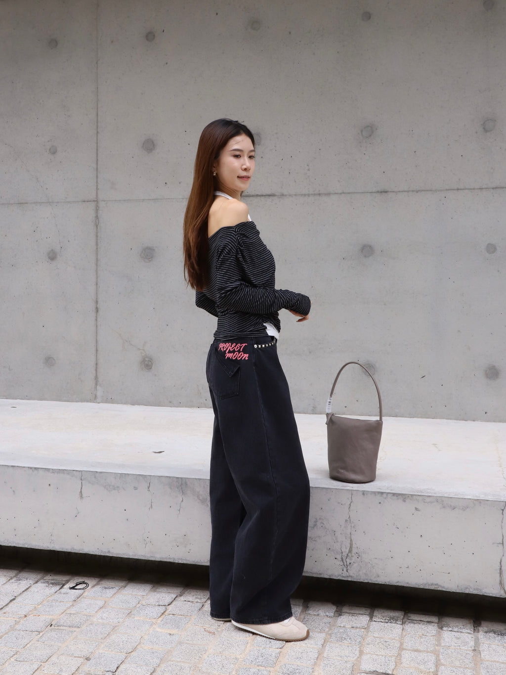 Pink Words Denim Jeans